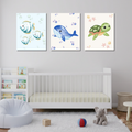 Ocean Wonders Nursery Art - Set of 3