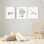 Up int the Air Nursery Art - Set of 3