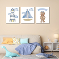 Nautical Collection Nursery Art - Set of 3