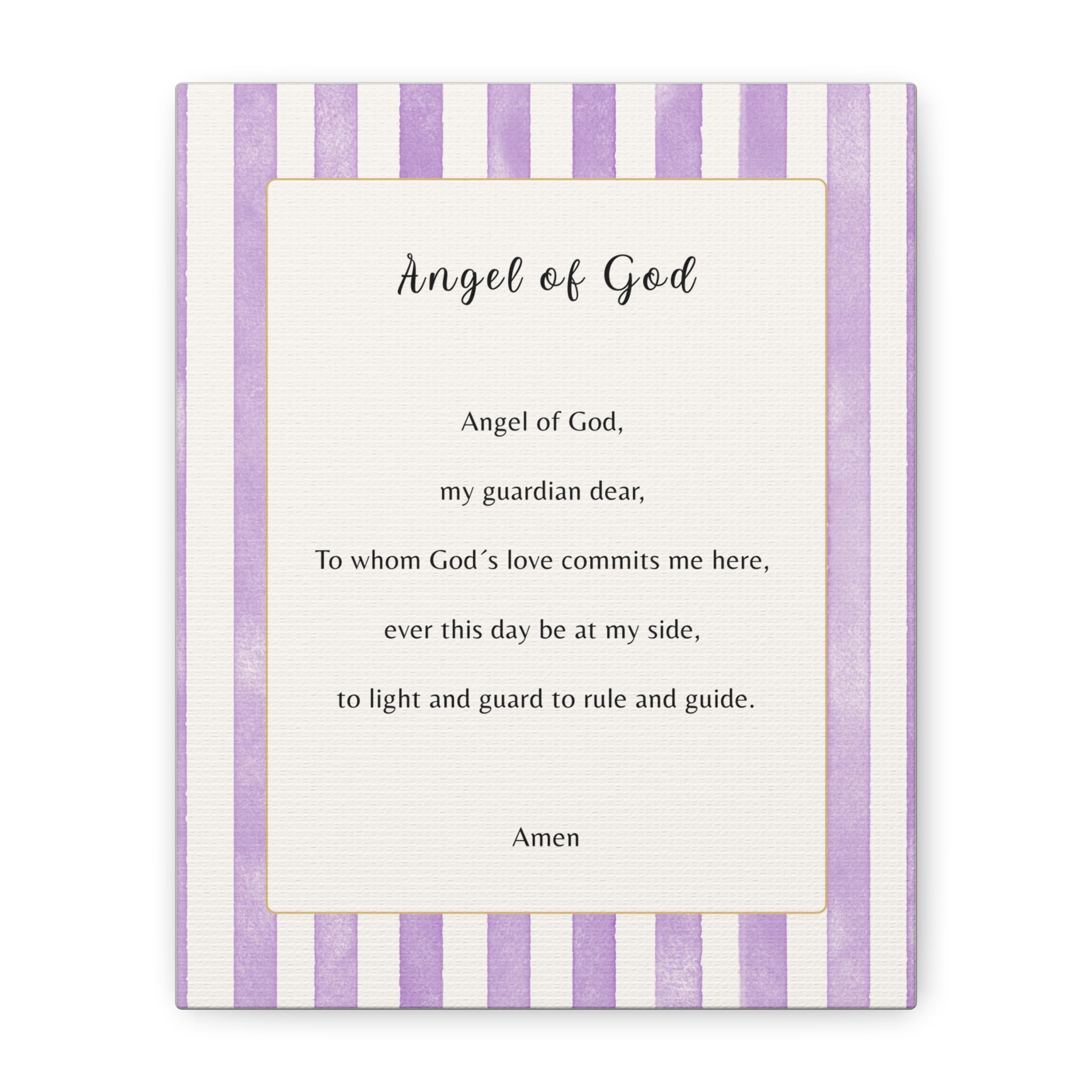Angel of God stripped purple
