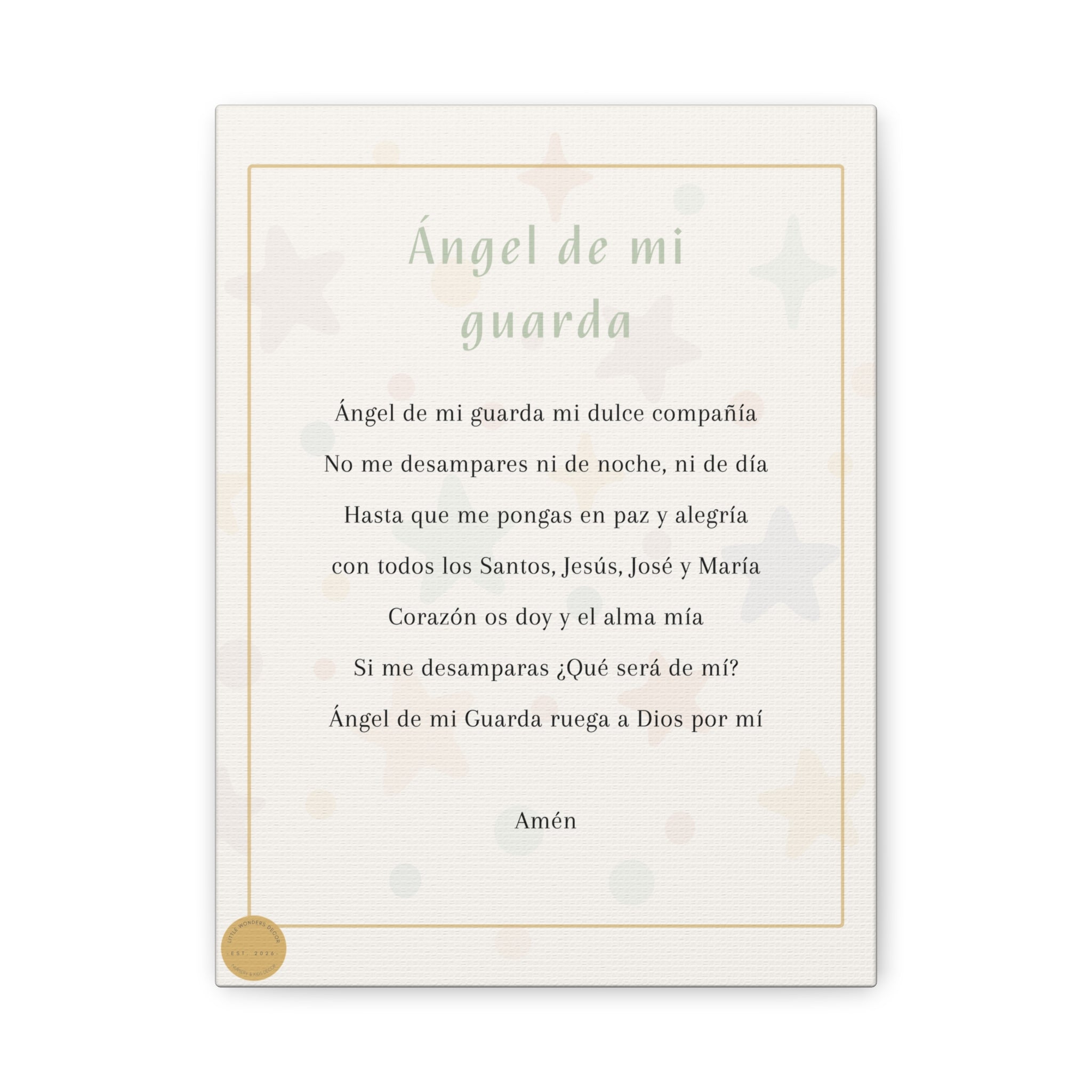 Oración Angel de mi Guarda Estrellas