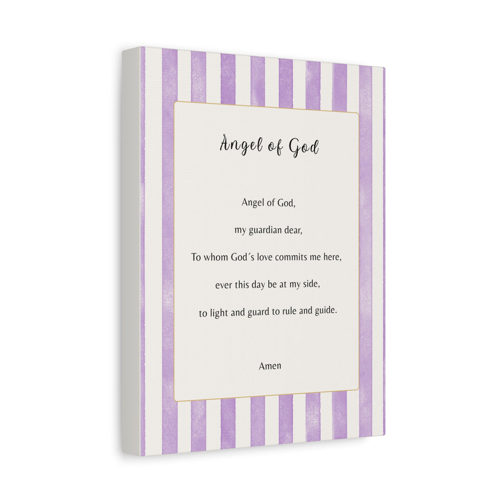 Angel of God stripped purple