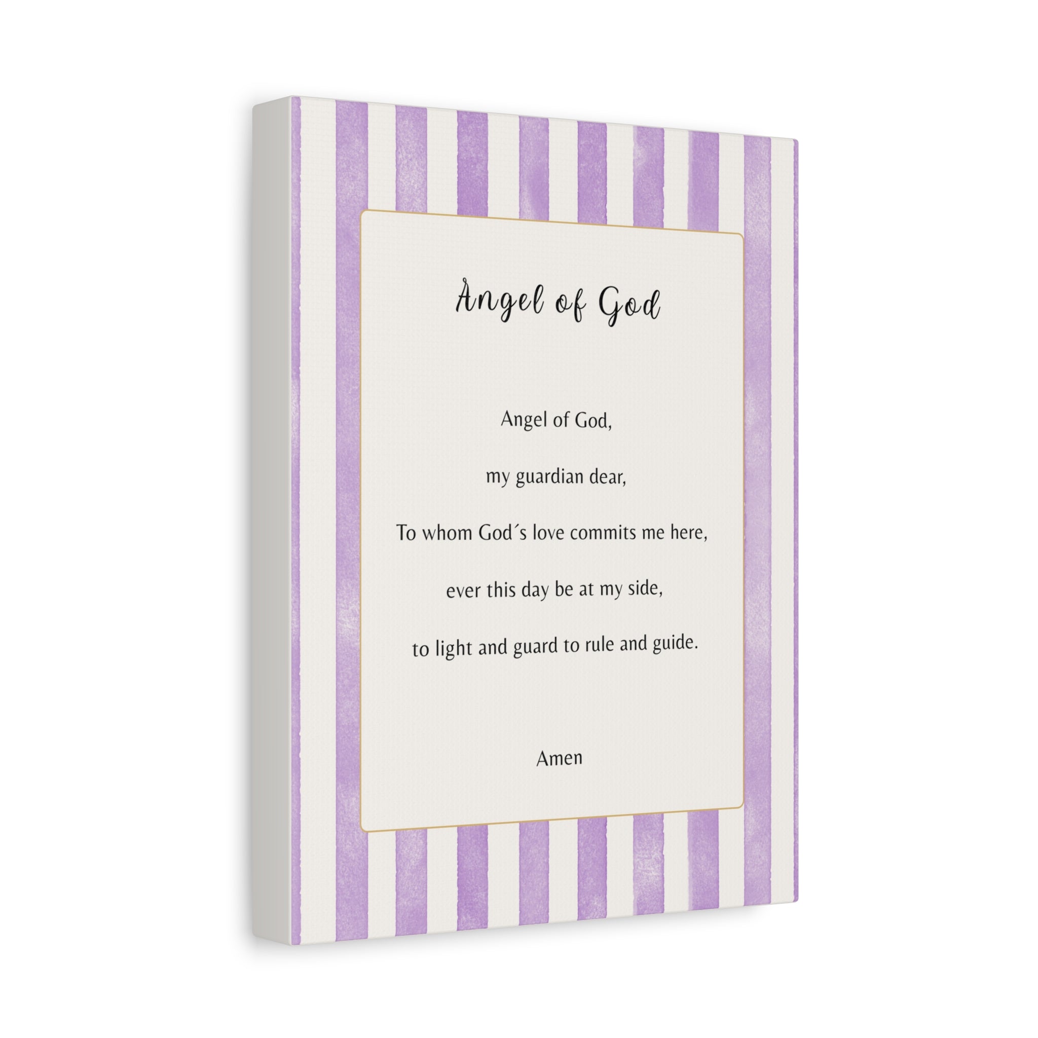 Angel of God stripped purple