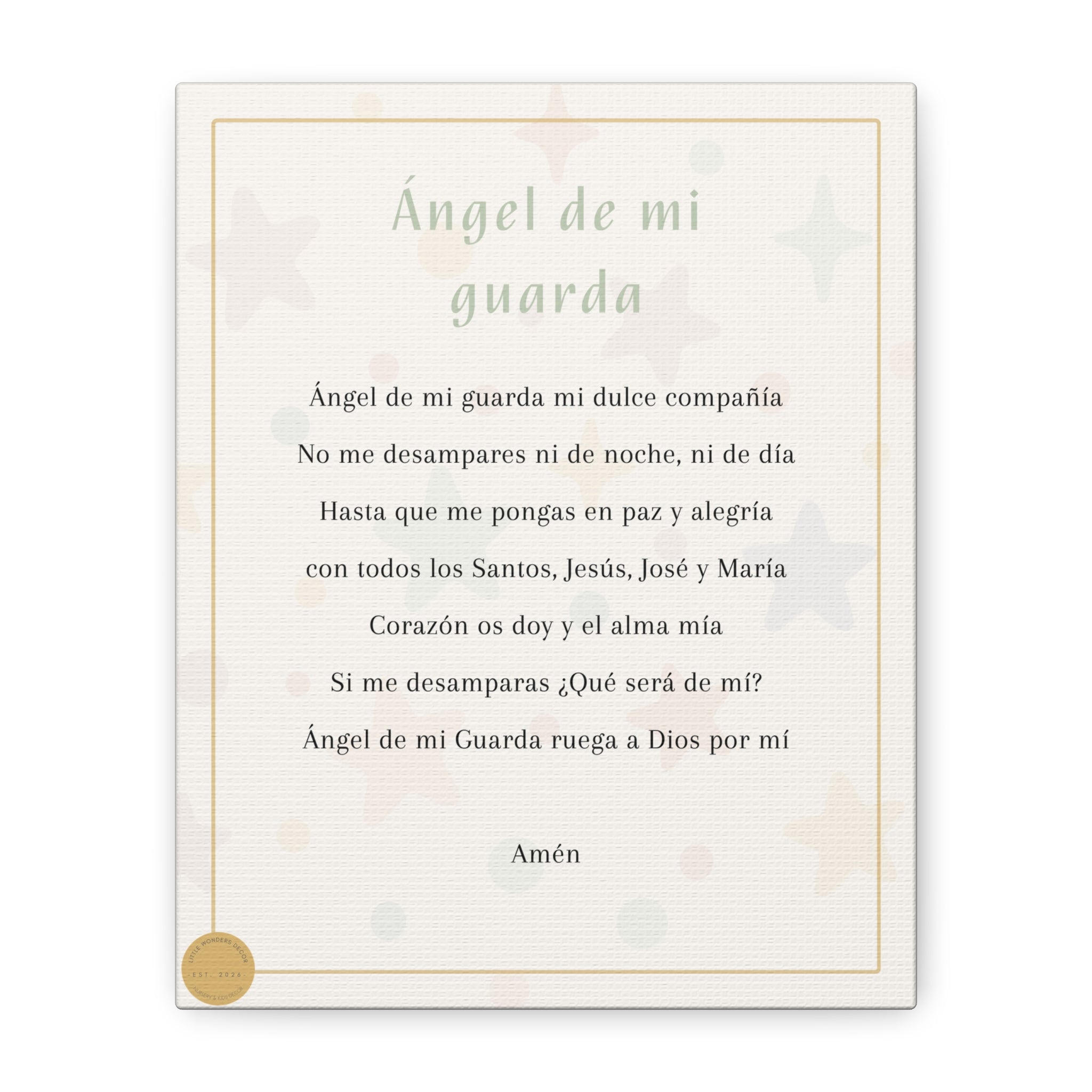 Oración Angel de mi Guarda Estrellas
