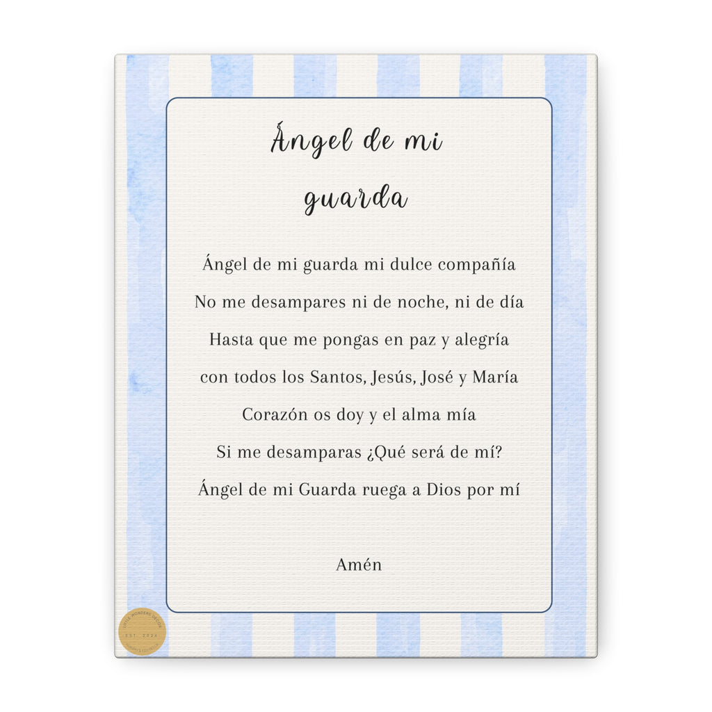Oración Angel de mi Guarda azul