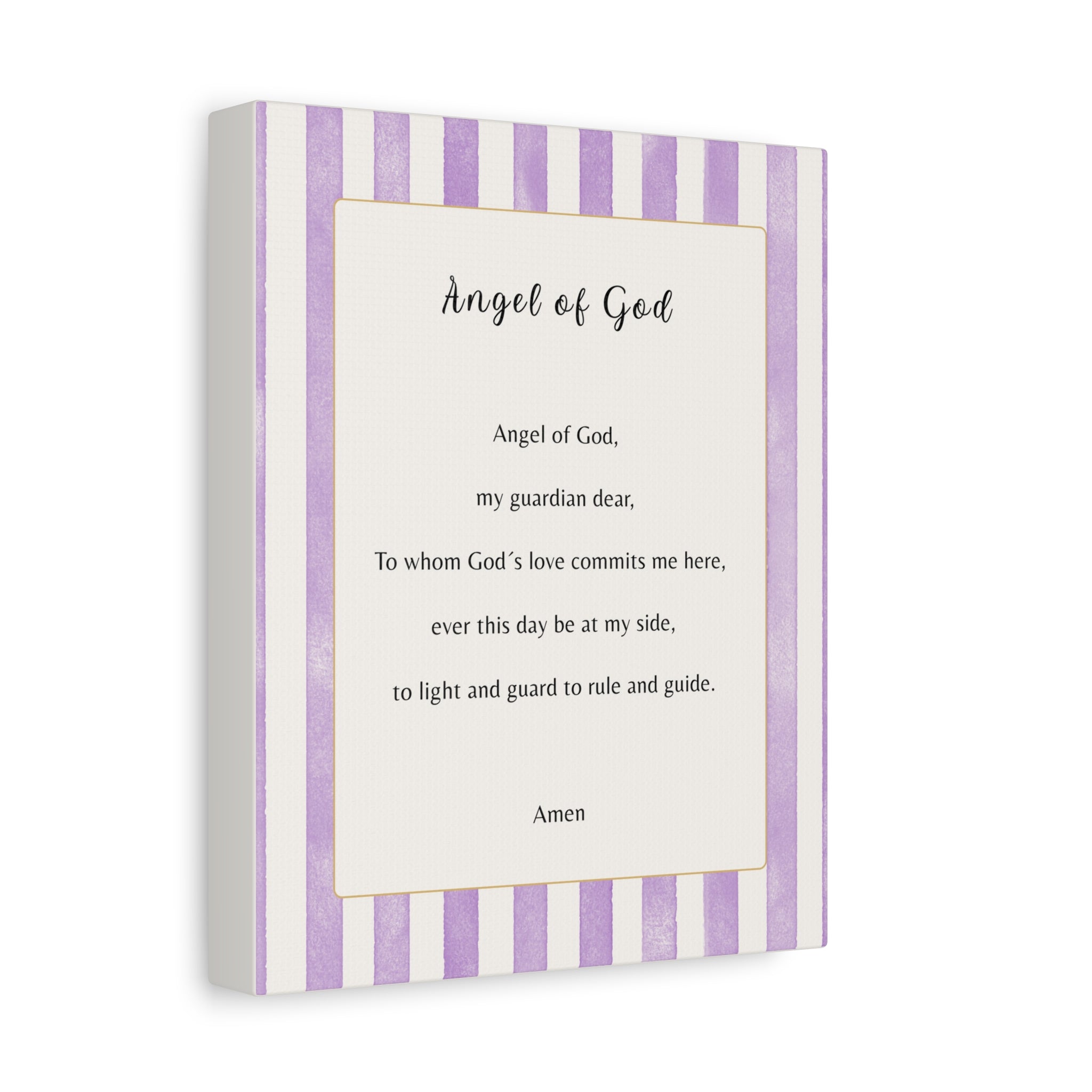 Angel of God stripped purple