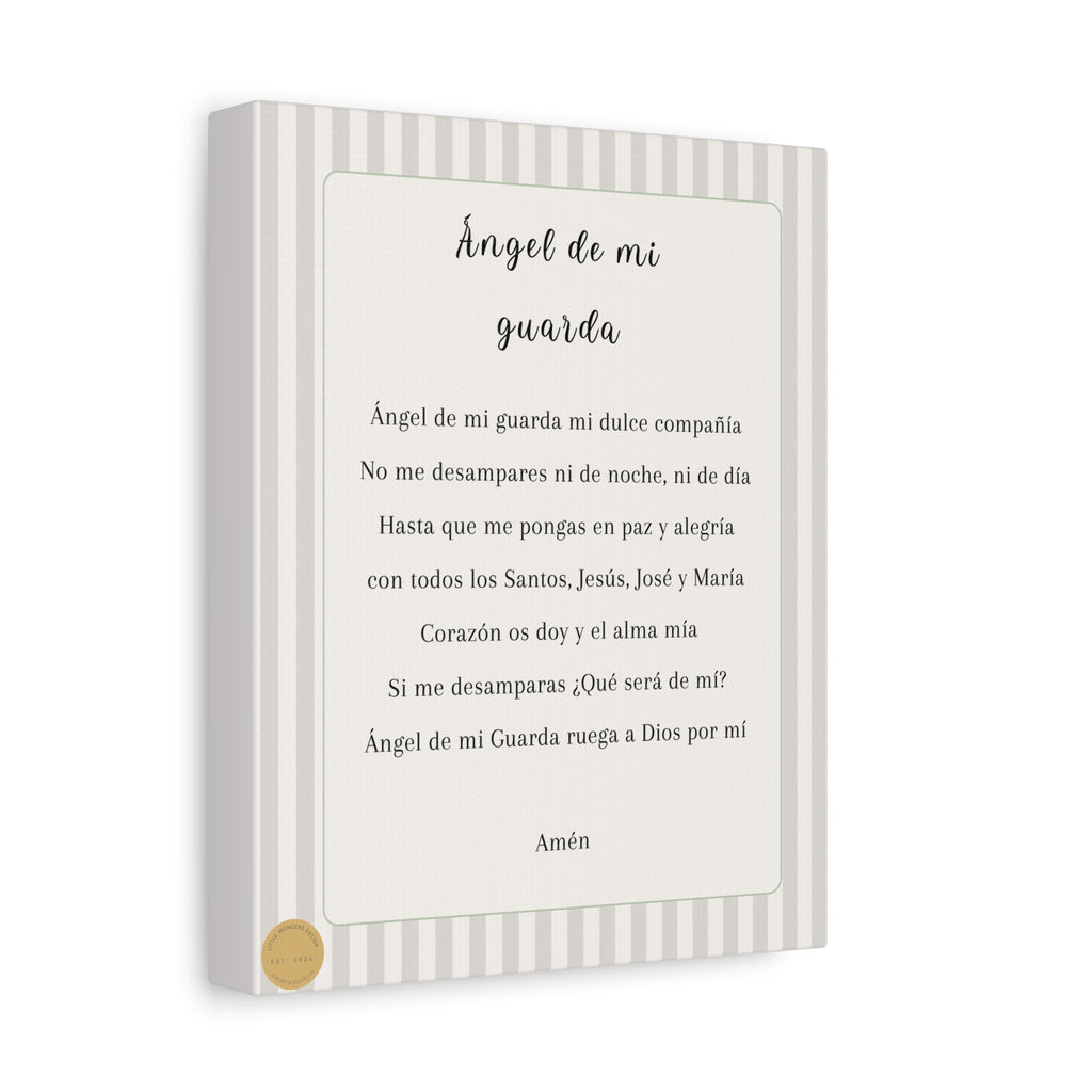Oración Angel de mi Guarda Beige