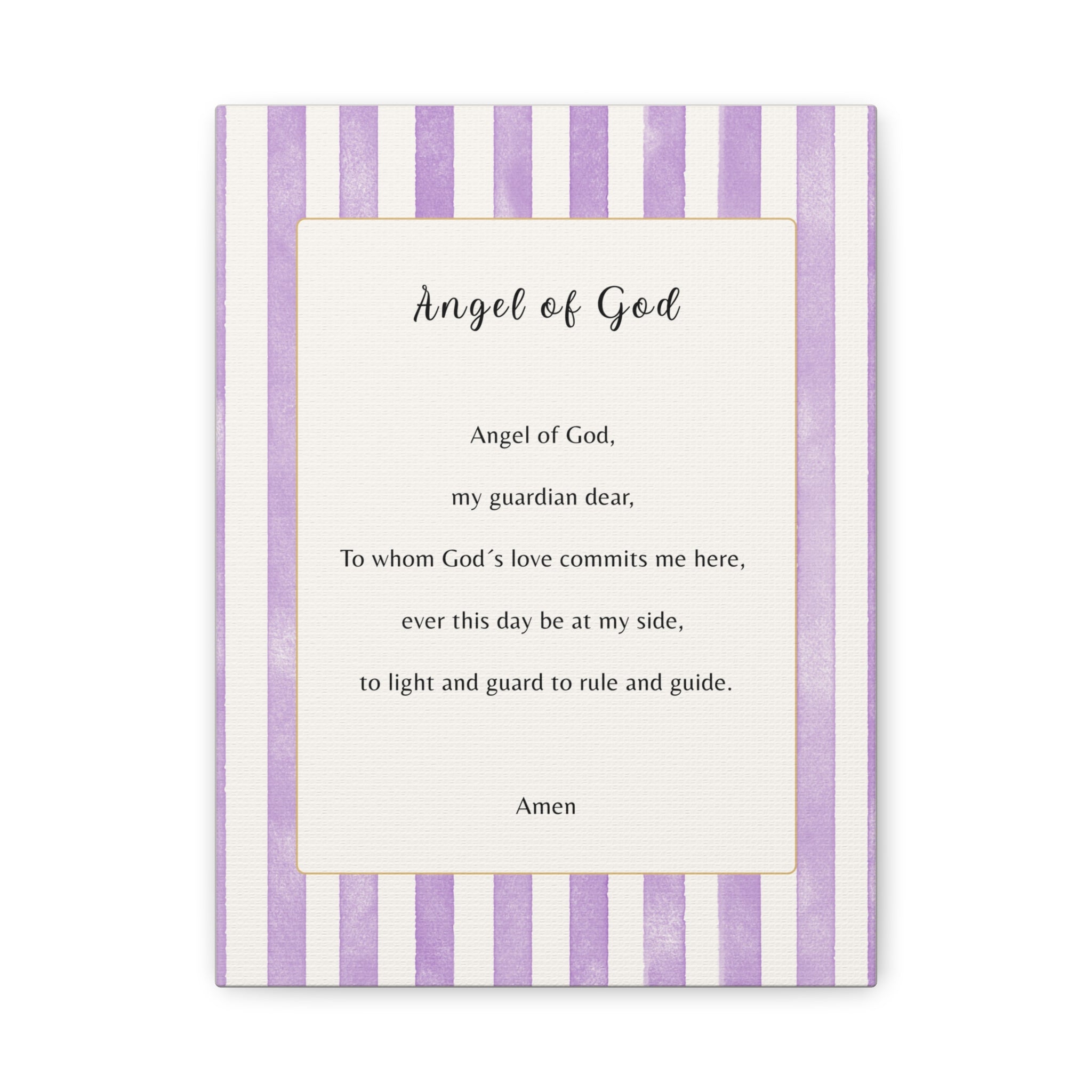 Angel of God stripped purple
